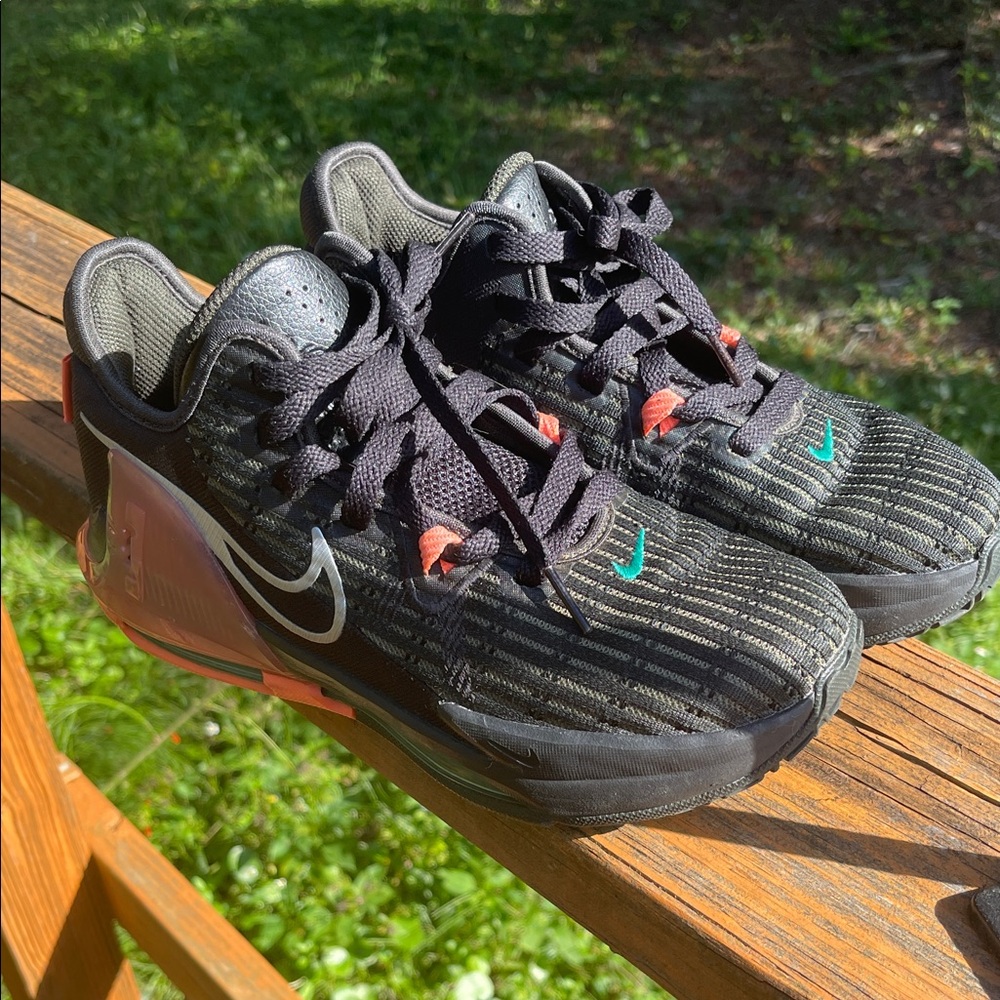 Nike Kids Black and Coral Sneakers - Youth
